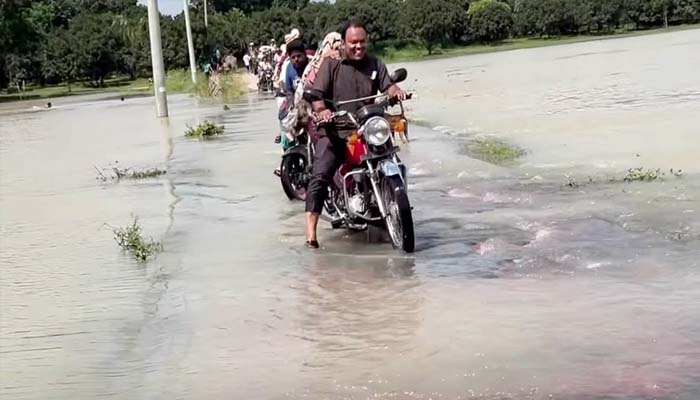 পদ্মার পানি বাড়ায় বাঘায় লোকালয়ে পানি, আতঙ্কে ১৫ চরের মানুষ